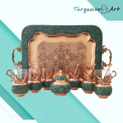 Turquoise Inlaid Tea Service Set
